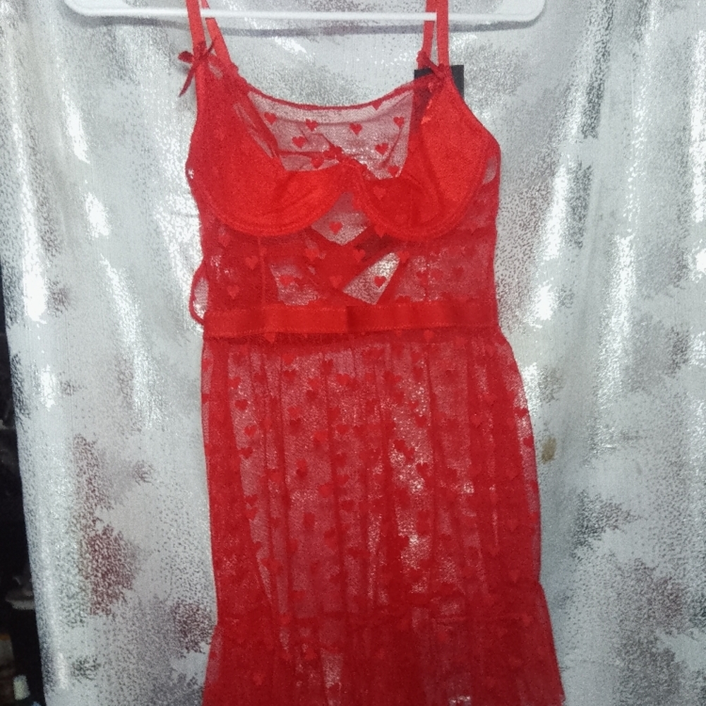 Red Lace Babydoll Lingerie
